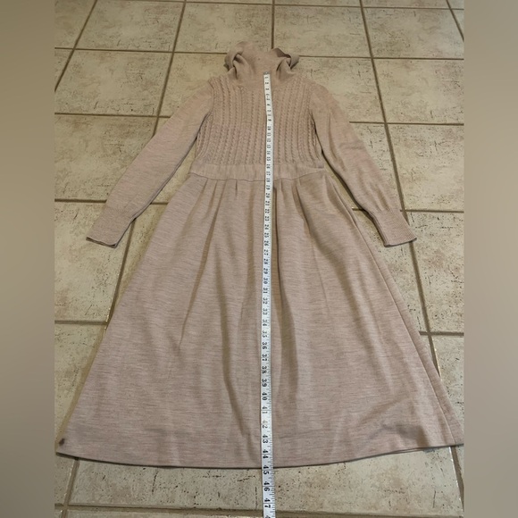 Vintage 70s Ciaro 100% Wool Turtleneck Knit Sweater Dress Size 12 - Picture 7 of 12